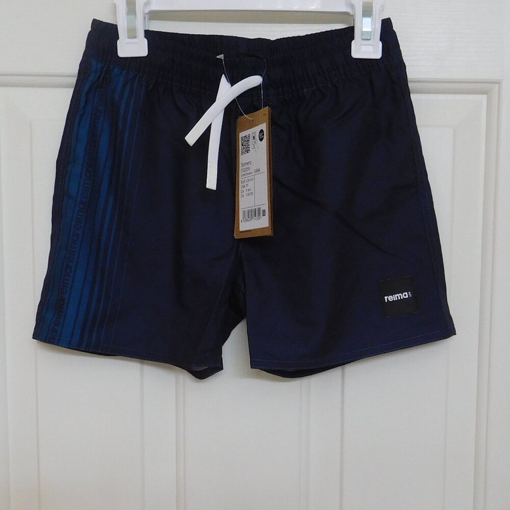 NWT Boys Reima Dark Blue Swim Shorts sz 8 8Y